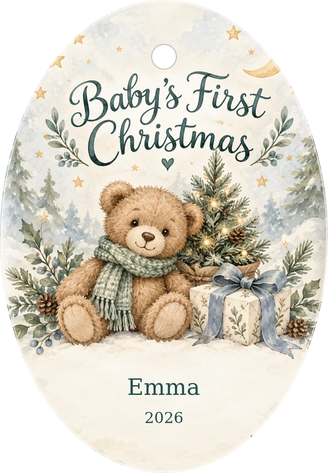Baby’s First Christmas Ceramic Ornament
