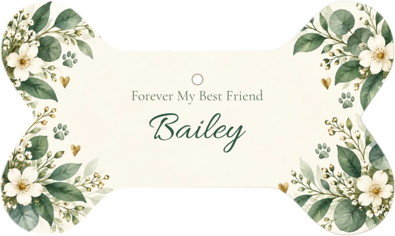 Forever My Best Friend Personalized Bone Ceramic Ornament