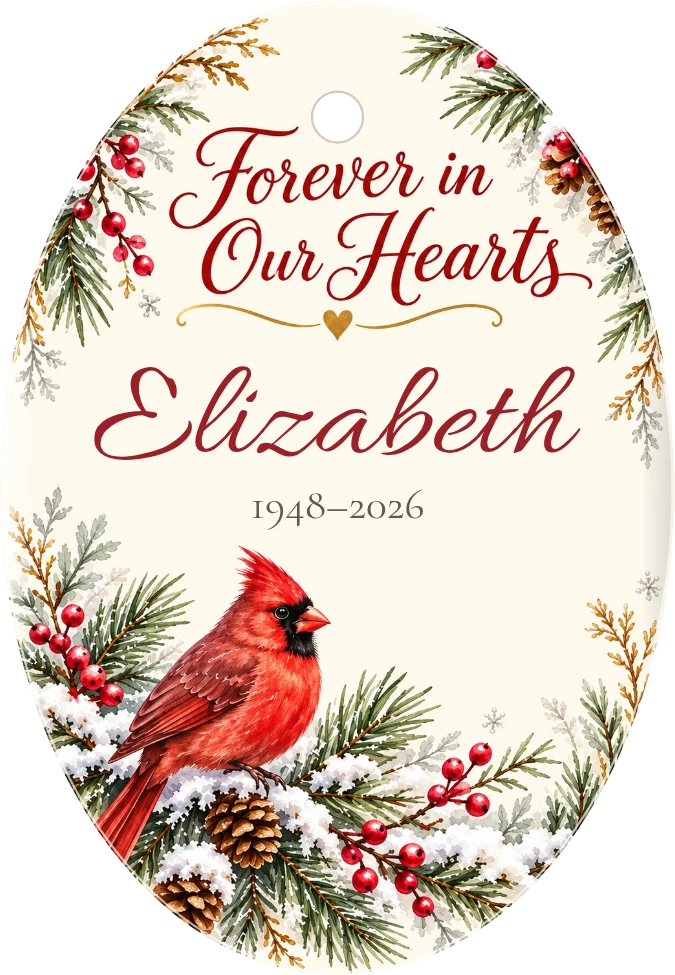 Forever in Our Hearts Ceramic Ornament