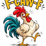 Strutting rooster