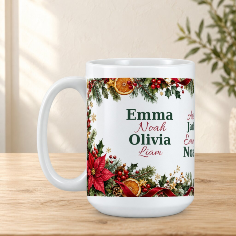 Holiday Repeating-Name Mug