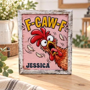 F-CAW-F Personalized Framed 8×10 Canvas