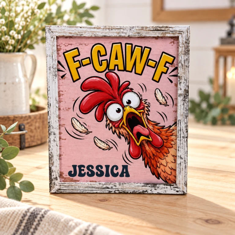 F-CAW-F Personalized Framed 8×10 Canvas