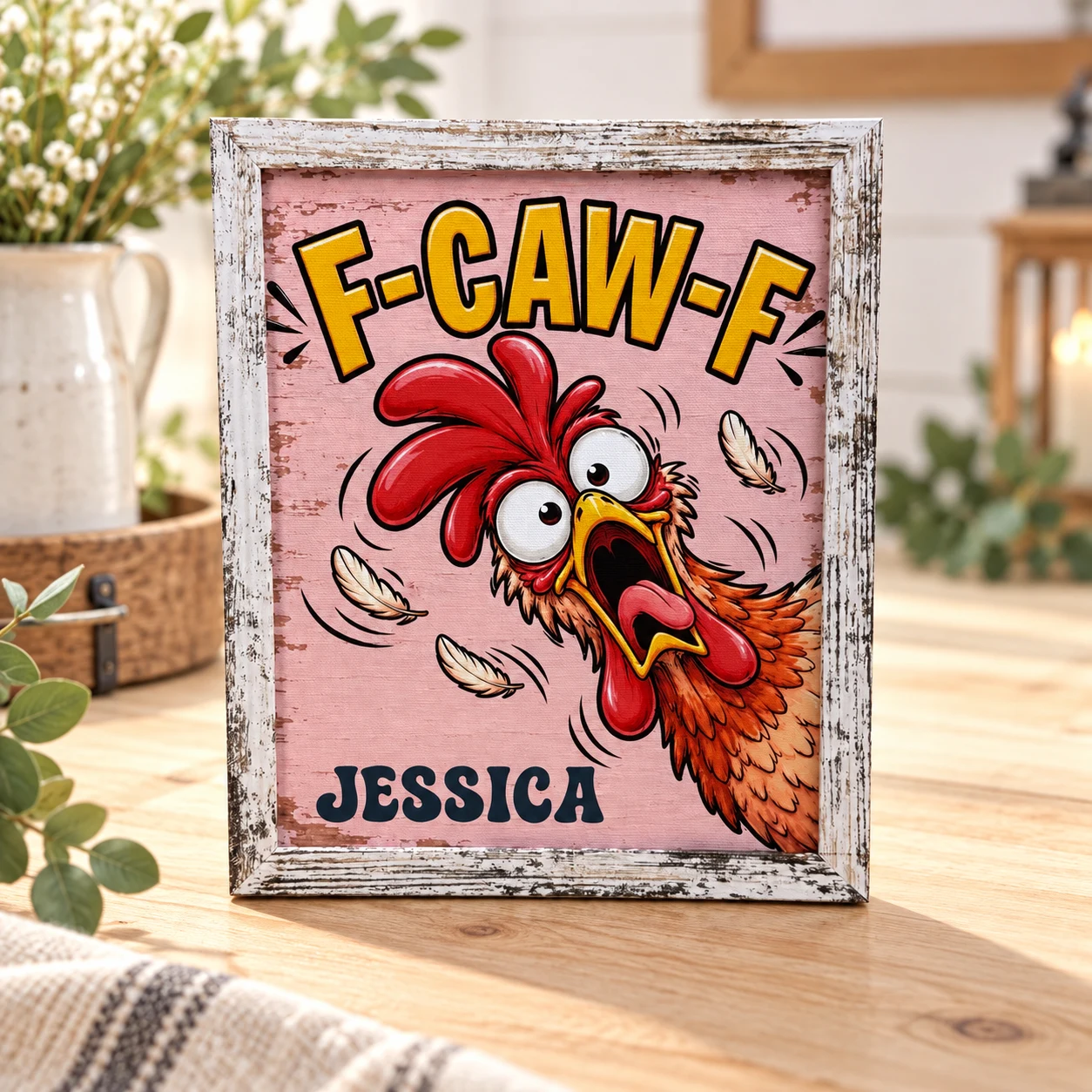 F-CAW-F Personalized Framed 8×10 Canvas