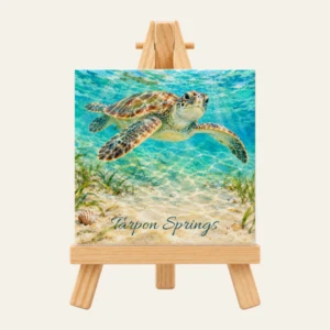 Coastal Sea Turtle Mini Canvas
