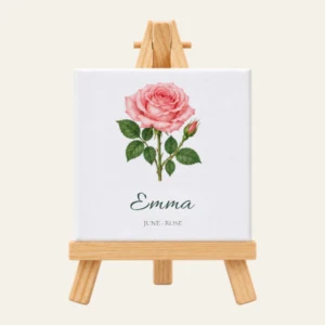 Birth Flower Mini Canvas