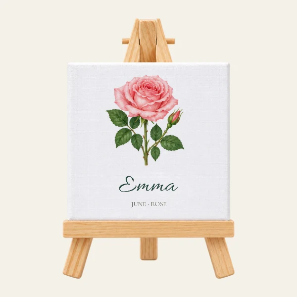 Birth Flower Mini Canvas