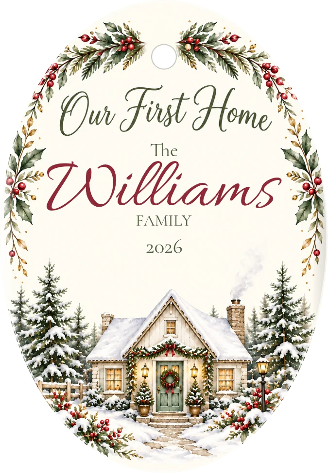 Our First Home Ceramic Ornament