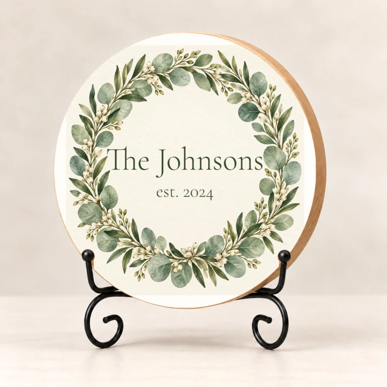 Family Roots Personalized Wood Shelf Sitter