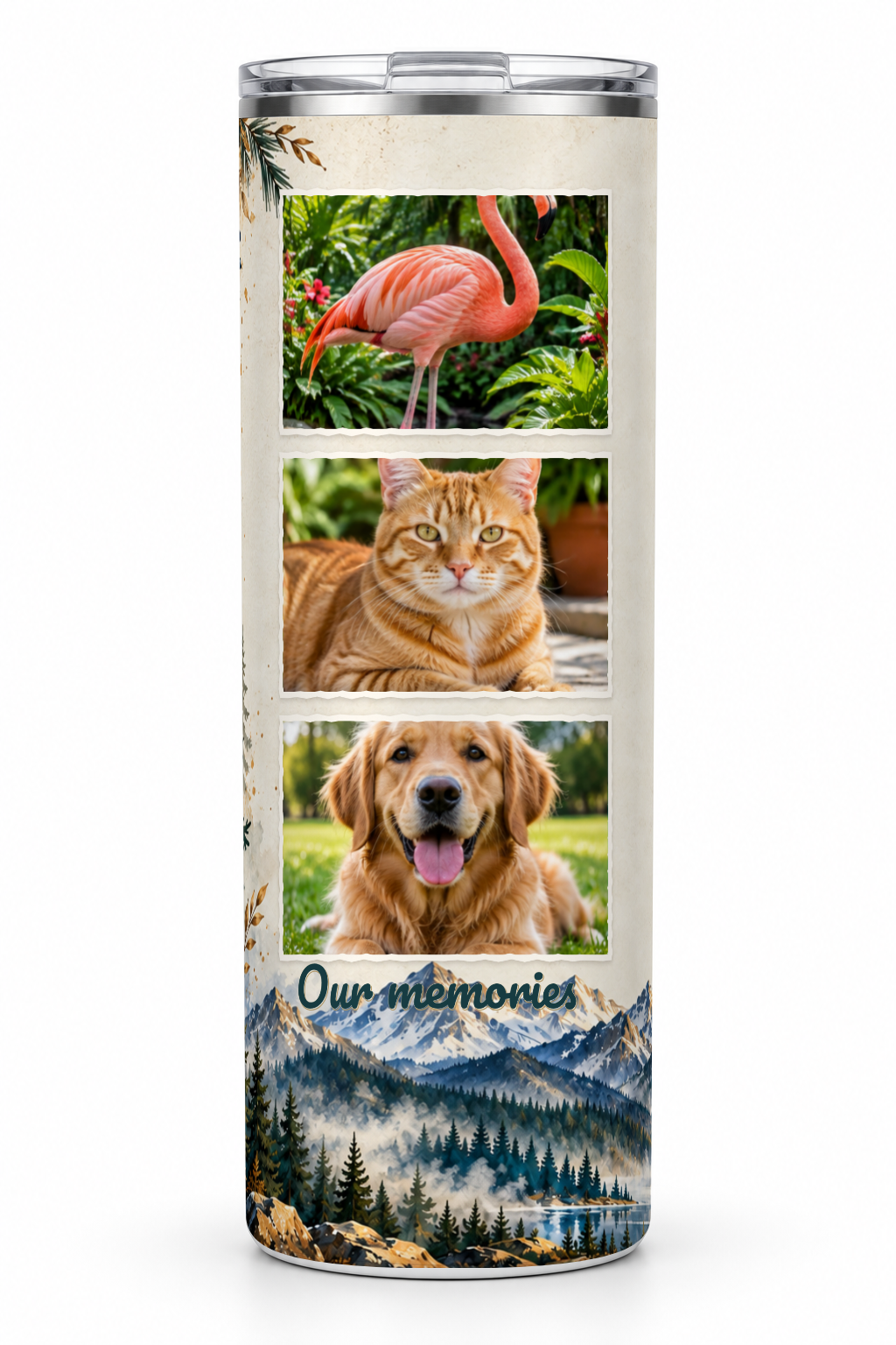 Mountain Memories tumbler mockup