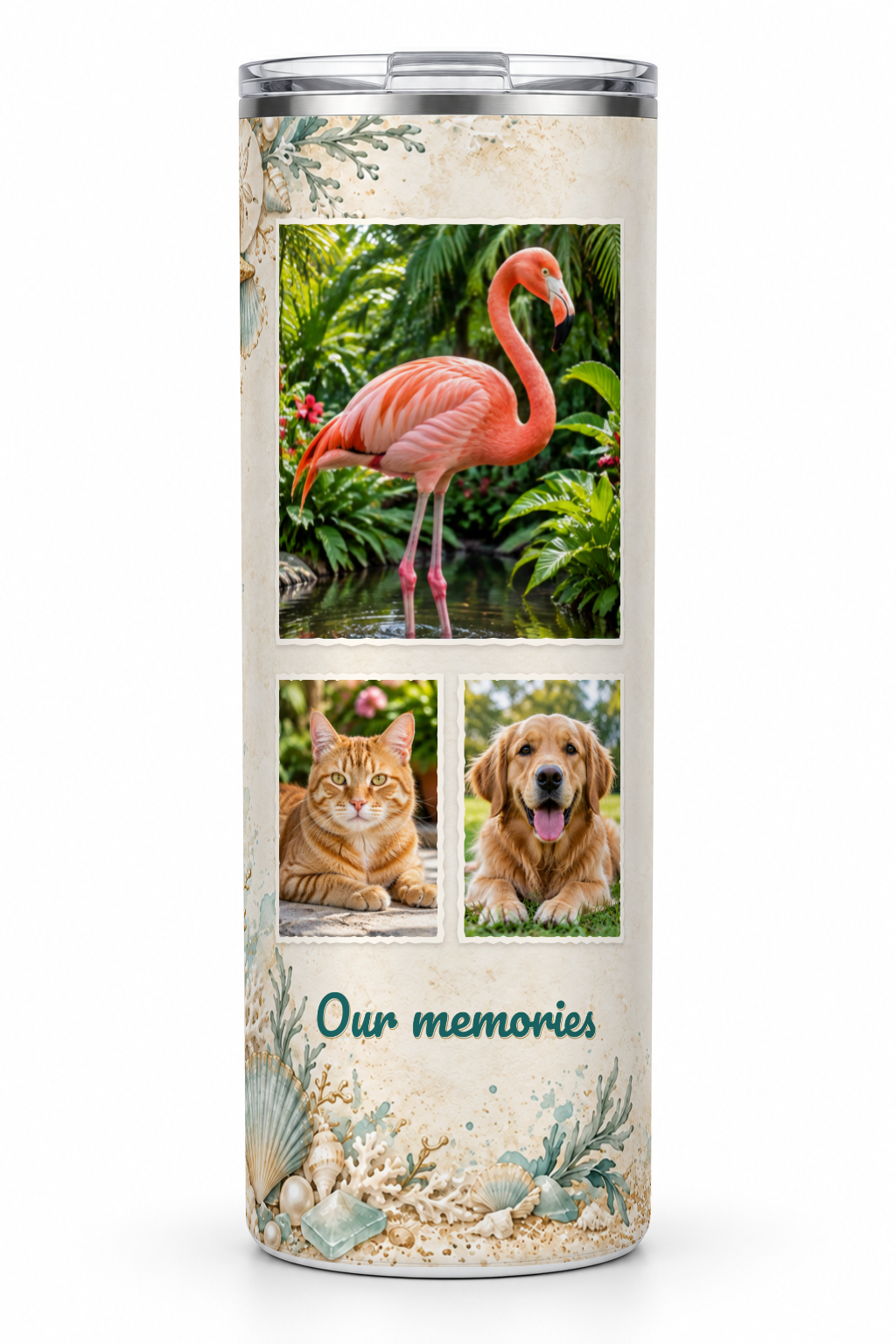 Coastal Scrapbook tumbler mockup