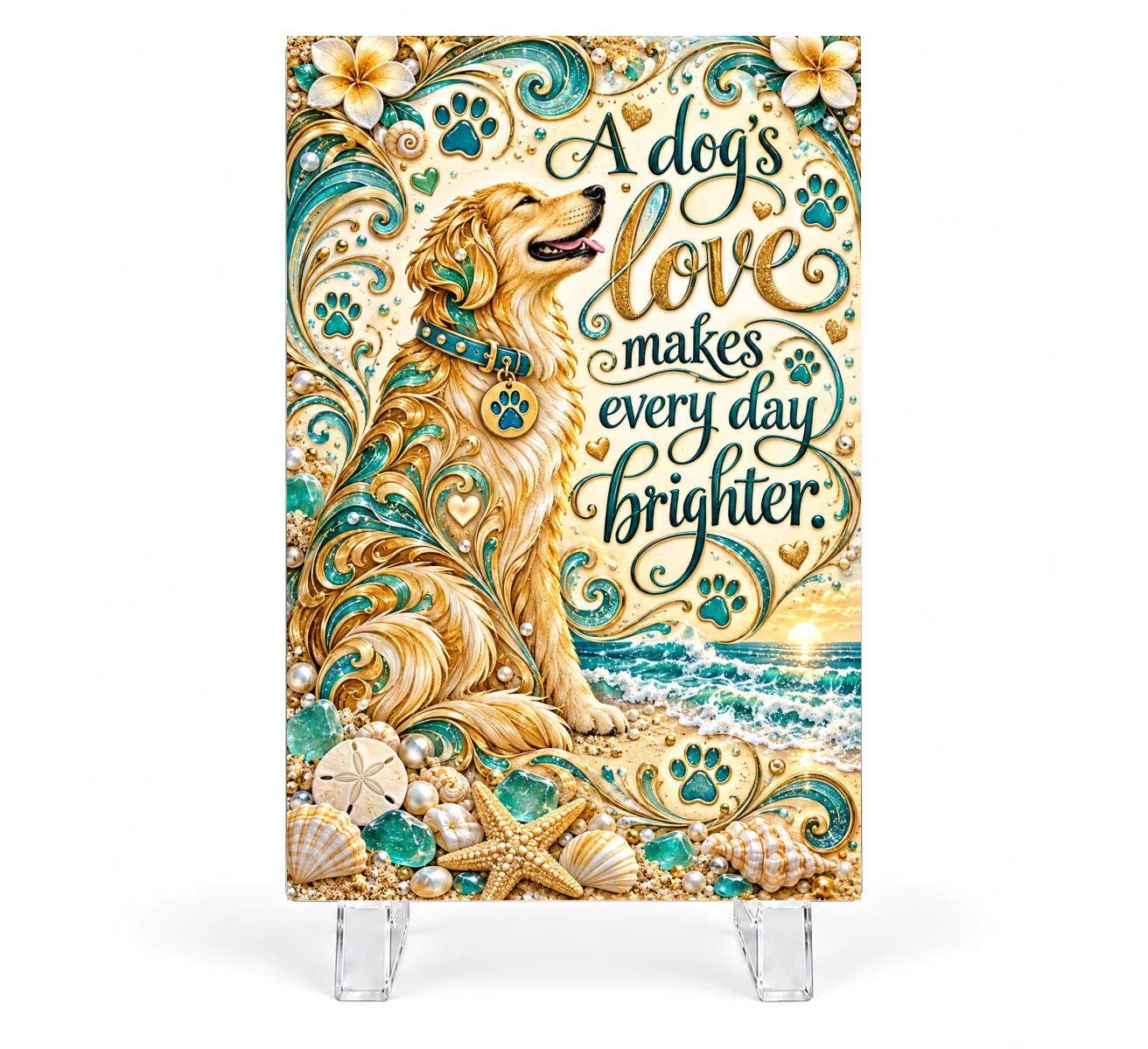 Dog Love Keepsake Plaque