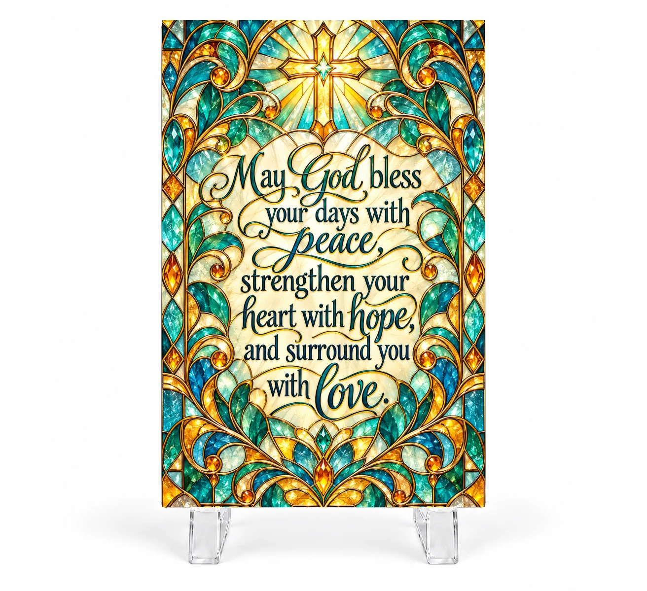 Faith Blessings Keepsake Plaque