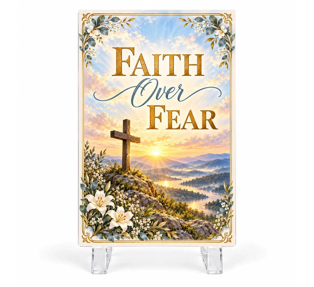 Faith Over Fear Keepsake Plaque