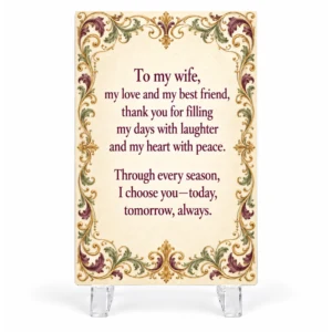 Wife — Design 1 Keepsake Plaque