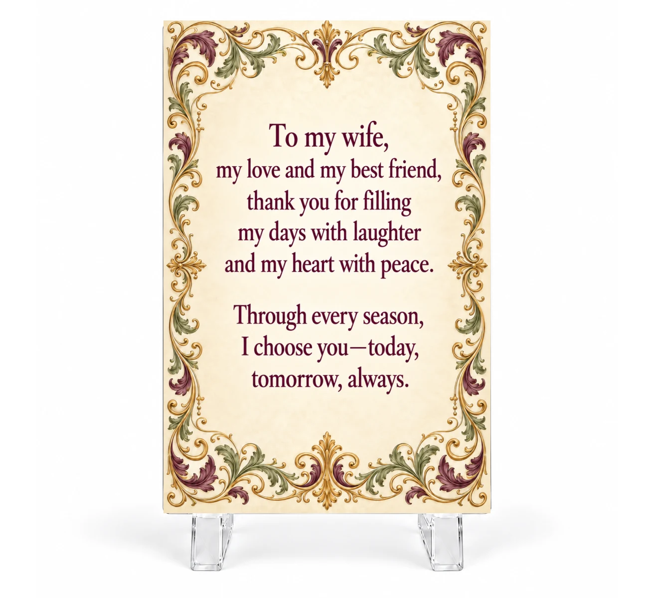 Wife — Design 1 Keepsake Plaque