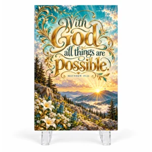 With God Keepsake Plaque