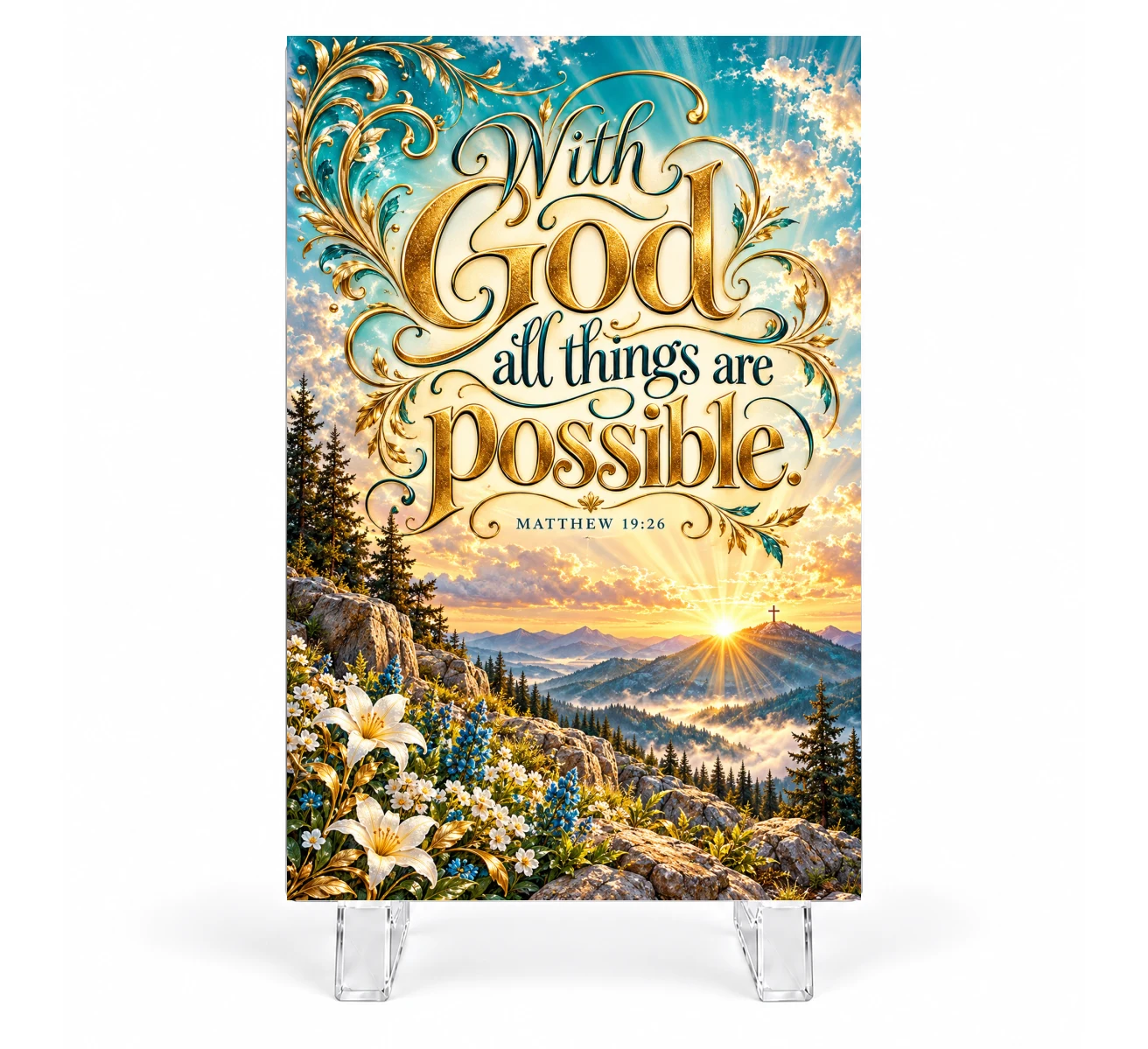 With God Keepsake Plaque