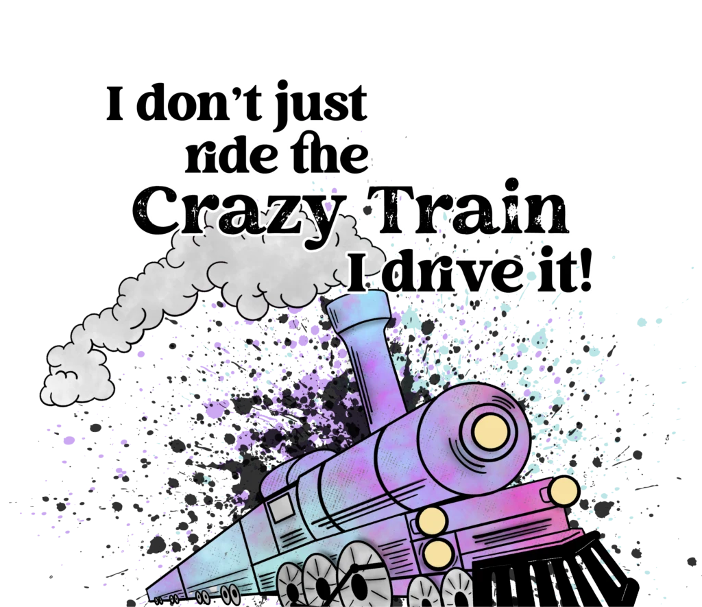 Crazy Train Tumbler — product mockup preview