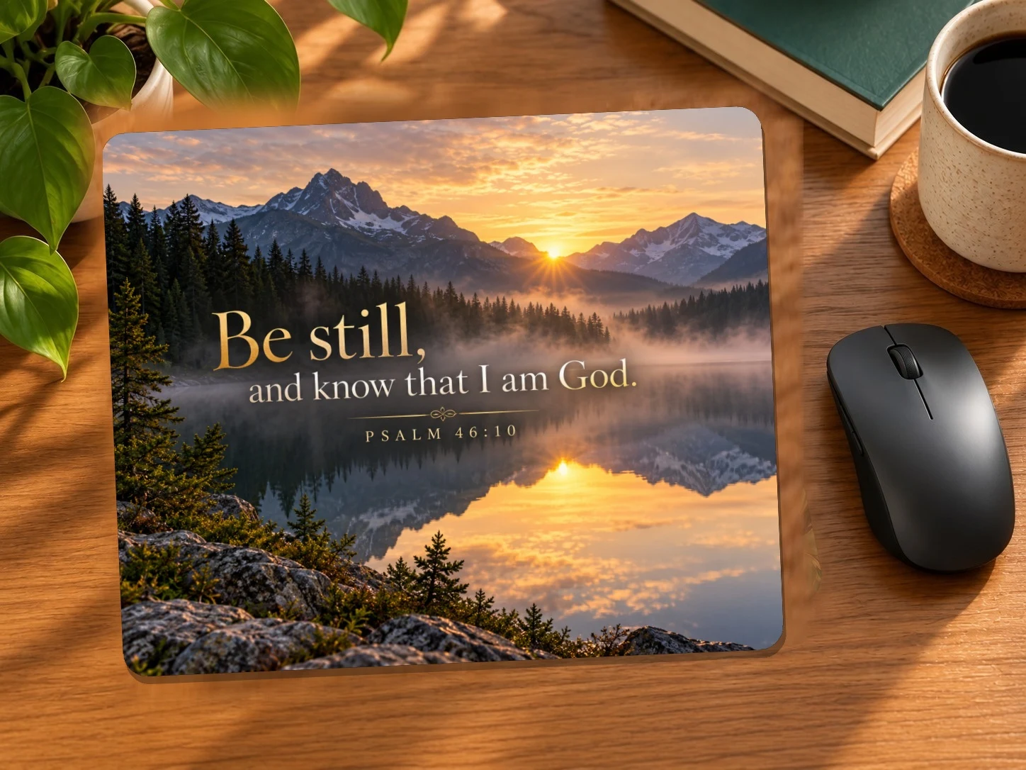 Be Still and Know Faith Mouse Pad | Psalm 46:10