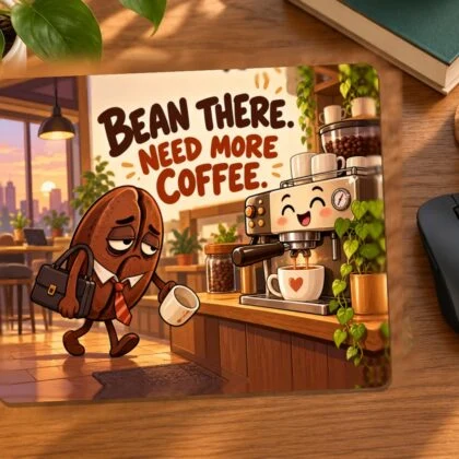 Bean There. Need More Coffee. Mouse Pad
