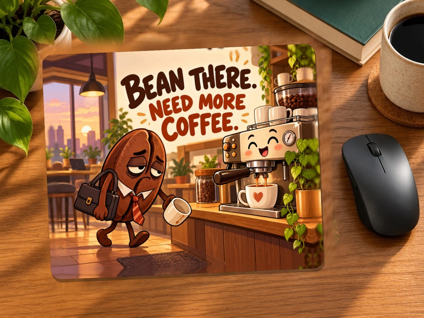 Bean There. Need More Coffee. Mouse Pad