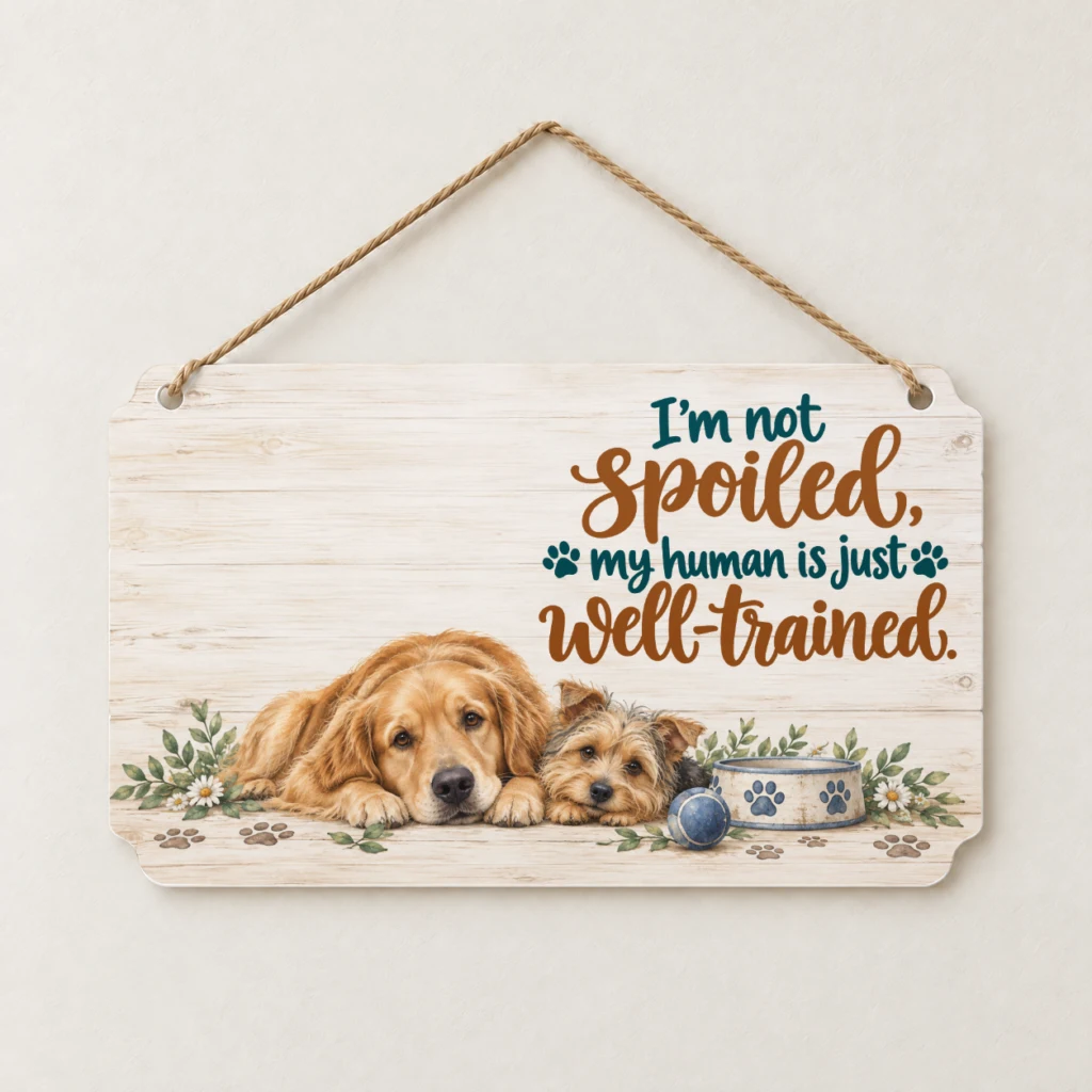 Dog spoiled Sign