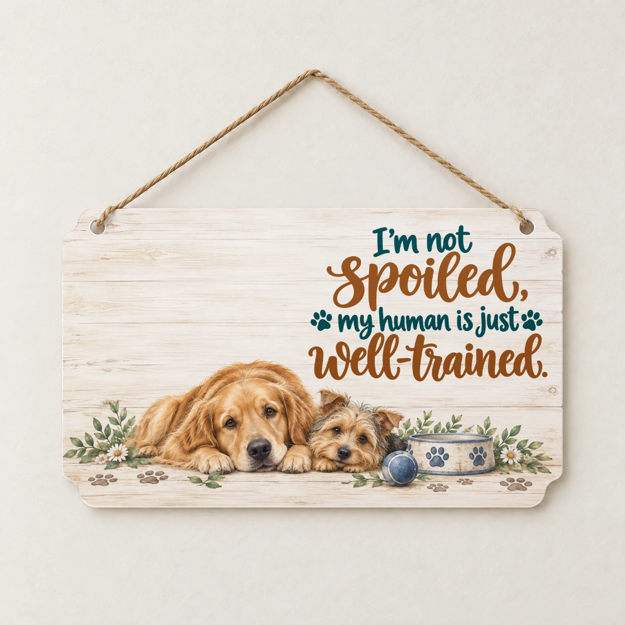 Dog spoiled Sign