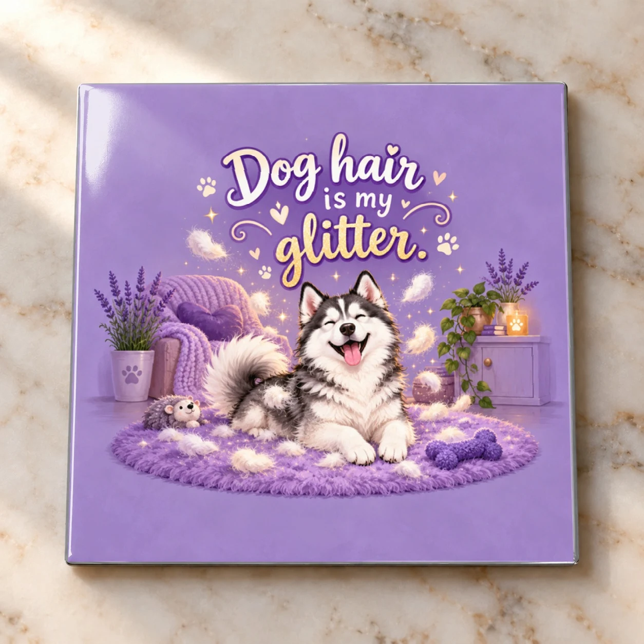 Dog Hair Glitter Magnet Magnet