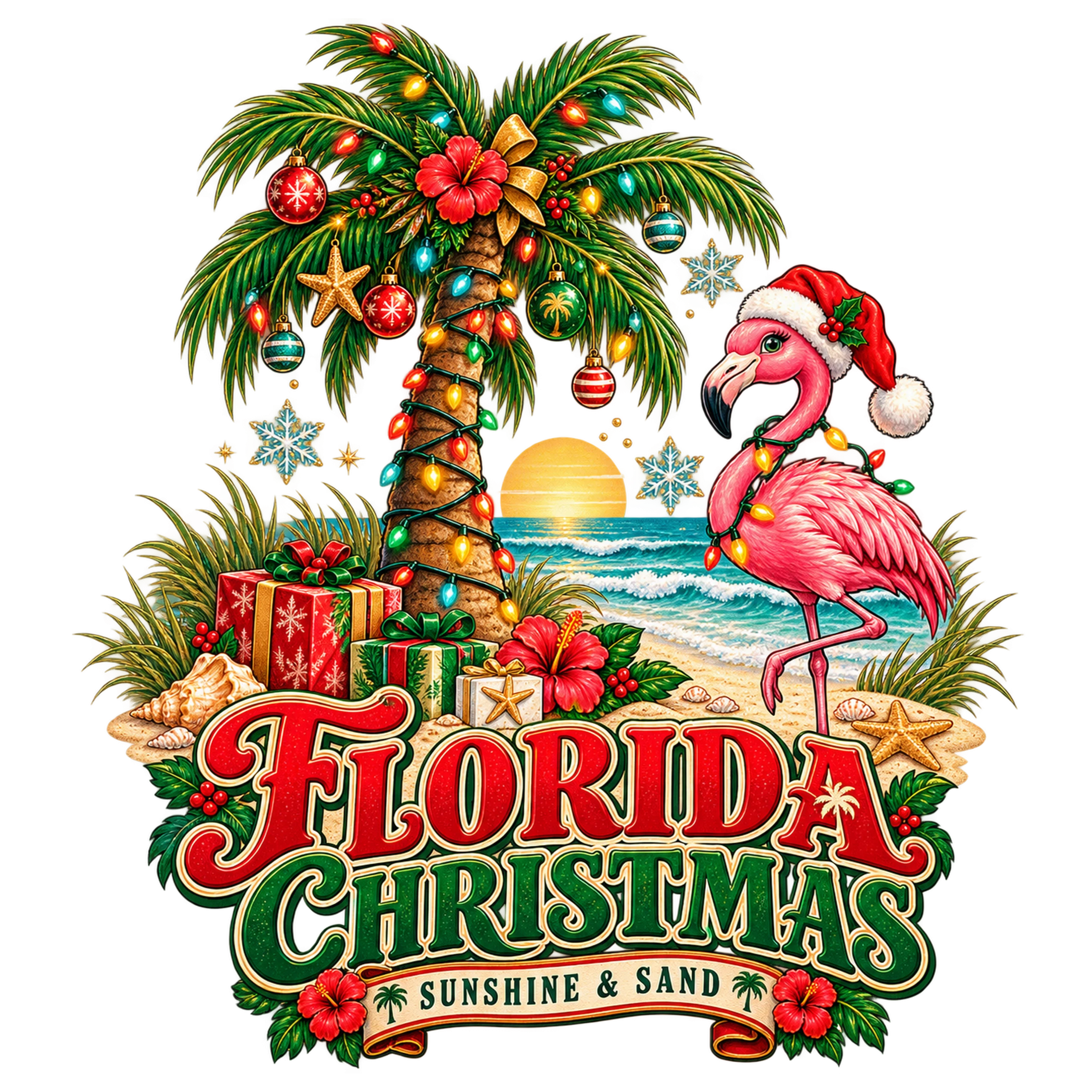 Florida Christmas Comfort Colors 1717 T-Shirt