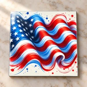 Flowing American Flag Magnet