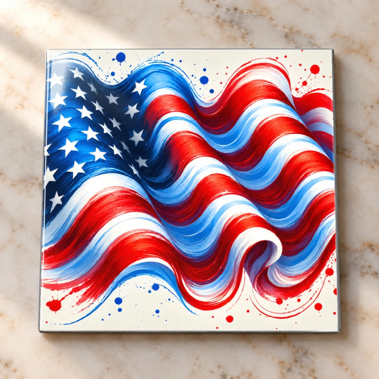 Flowing American Flag Magnet
