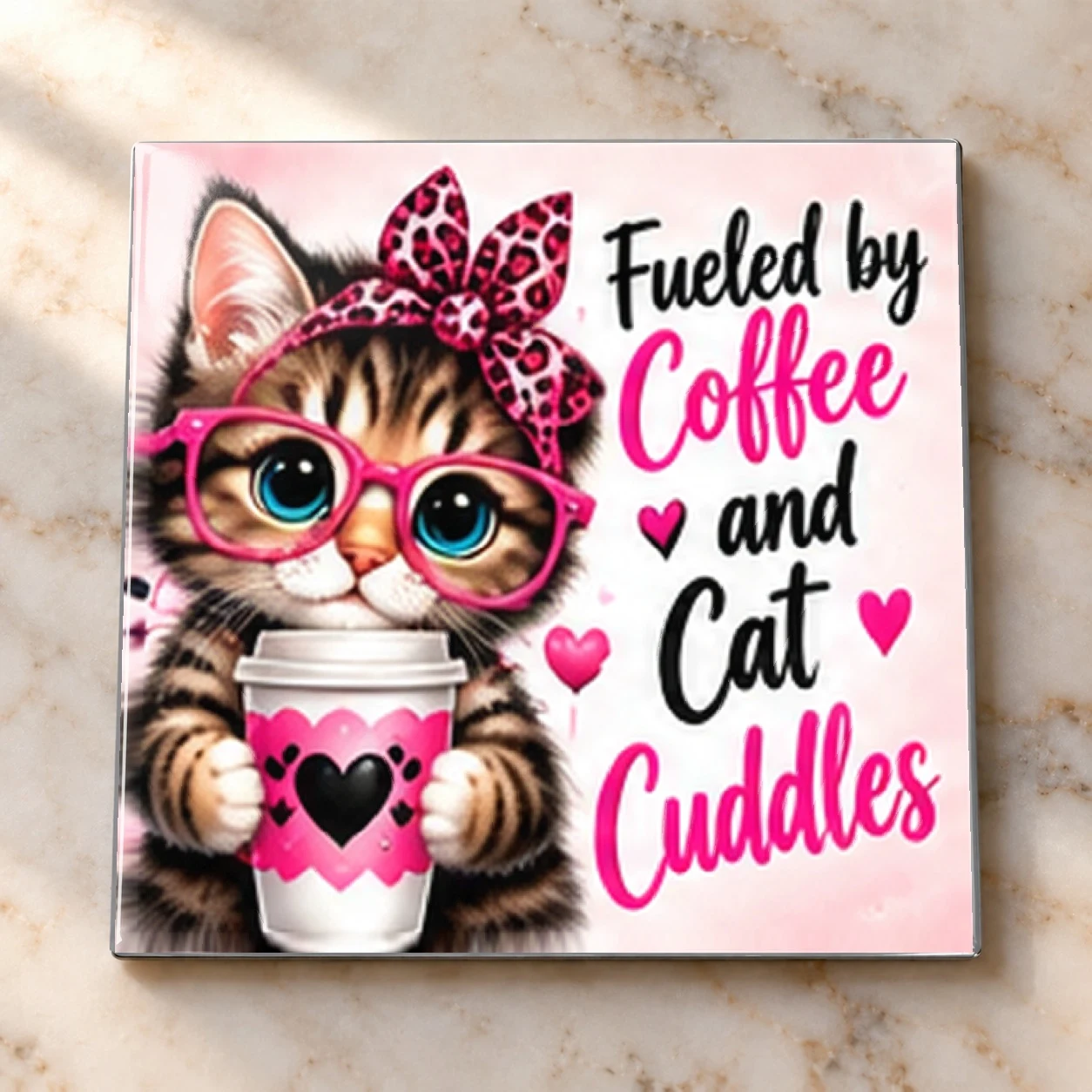 Fueled by Coffee and Cat Cuddles Magnet