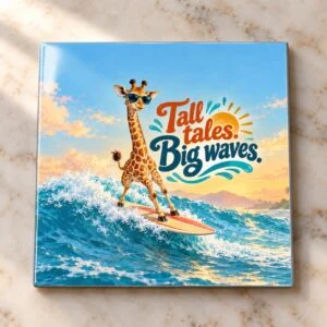 Giraffe Wave Rider Magnet Magnet