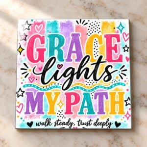 Grace Lights My Path Magnet