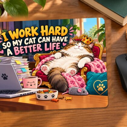 I Work Hard So My Cat Can Have a Better Life Mouse Pad