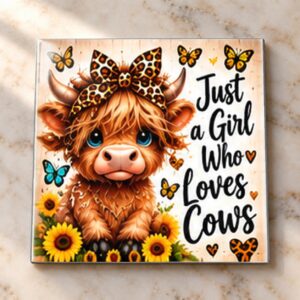 Just a Girl Who Loves Cows Magnet
