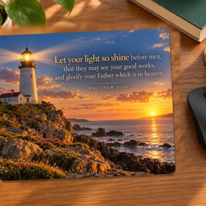 Let Your Light So Shine Faith Mouse Pad | Matthew 5:16