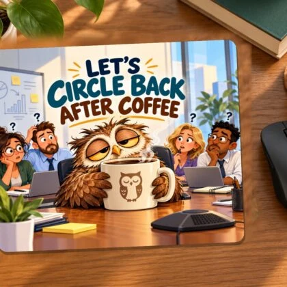 Let’s Circle Back After Coffee Mouse Pad