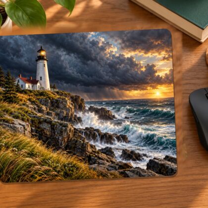 Lighthouse Before the Storm Mouse Pad
