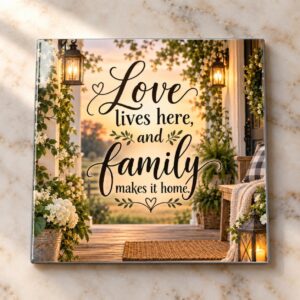 Love Lives Here Family Sentiment Magnet Magnet