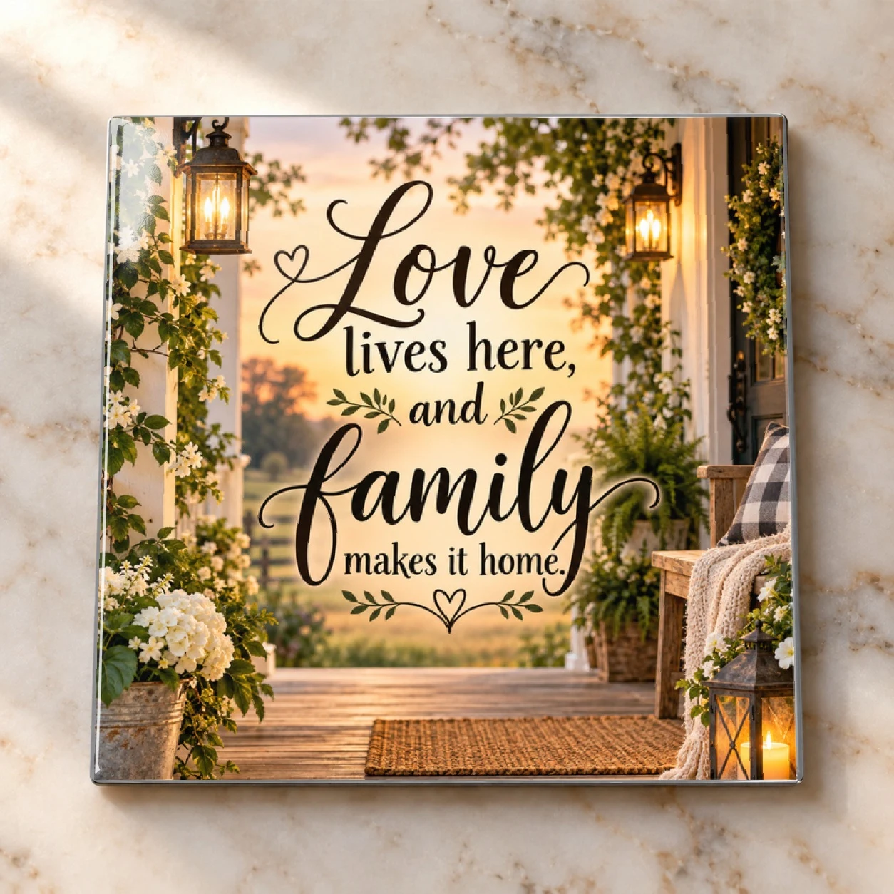 Love Lives Here Family Sentiment Magnet Magnet