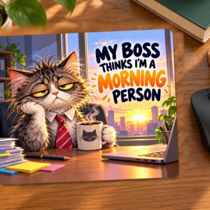 My Boss Thinks I’m a Morning Person Mouse Pad