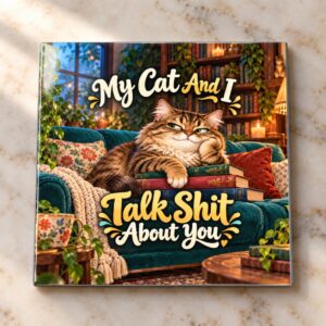 My Cat And I Talk Shit Magnet