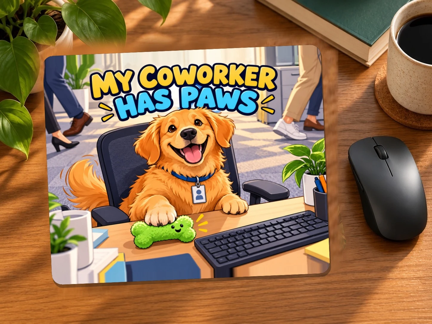 My Coworker Has Paws Mouse Pad