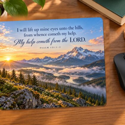My Help Cometh from the Lord Faith Mouse Pad | Psalm 121:1–2