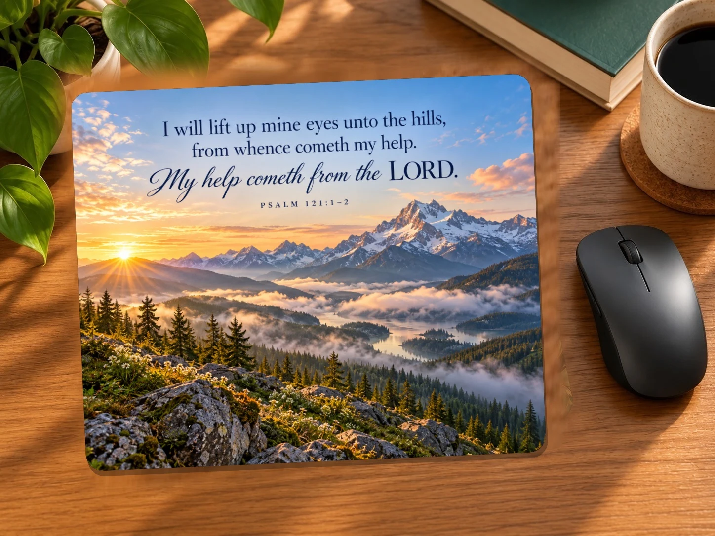 My Help Cometh from the Lord Faith Mouse Pad | Psalm 121:1–2