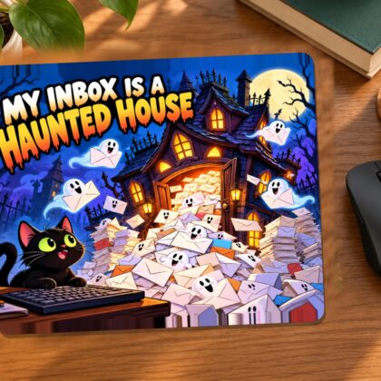My Inbox Is a Haunted House Mouse Pad