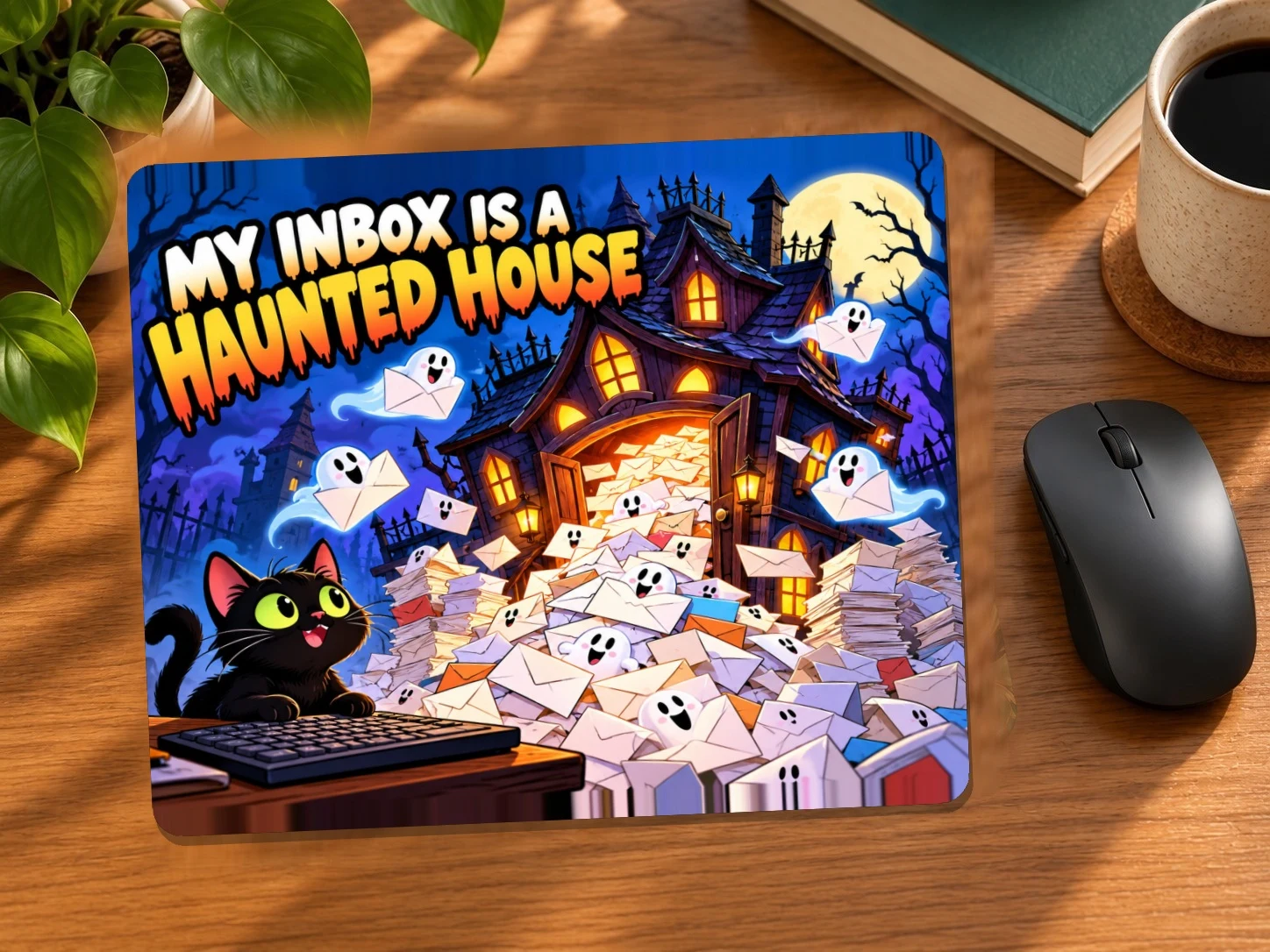 My Inbox Is a Haunted House Mouse Pad