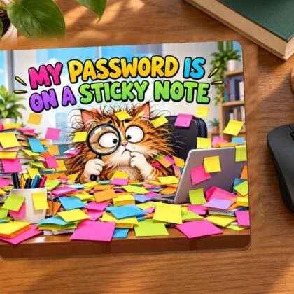 My Password Is on a Sticky Note Mouse Pad